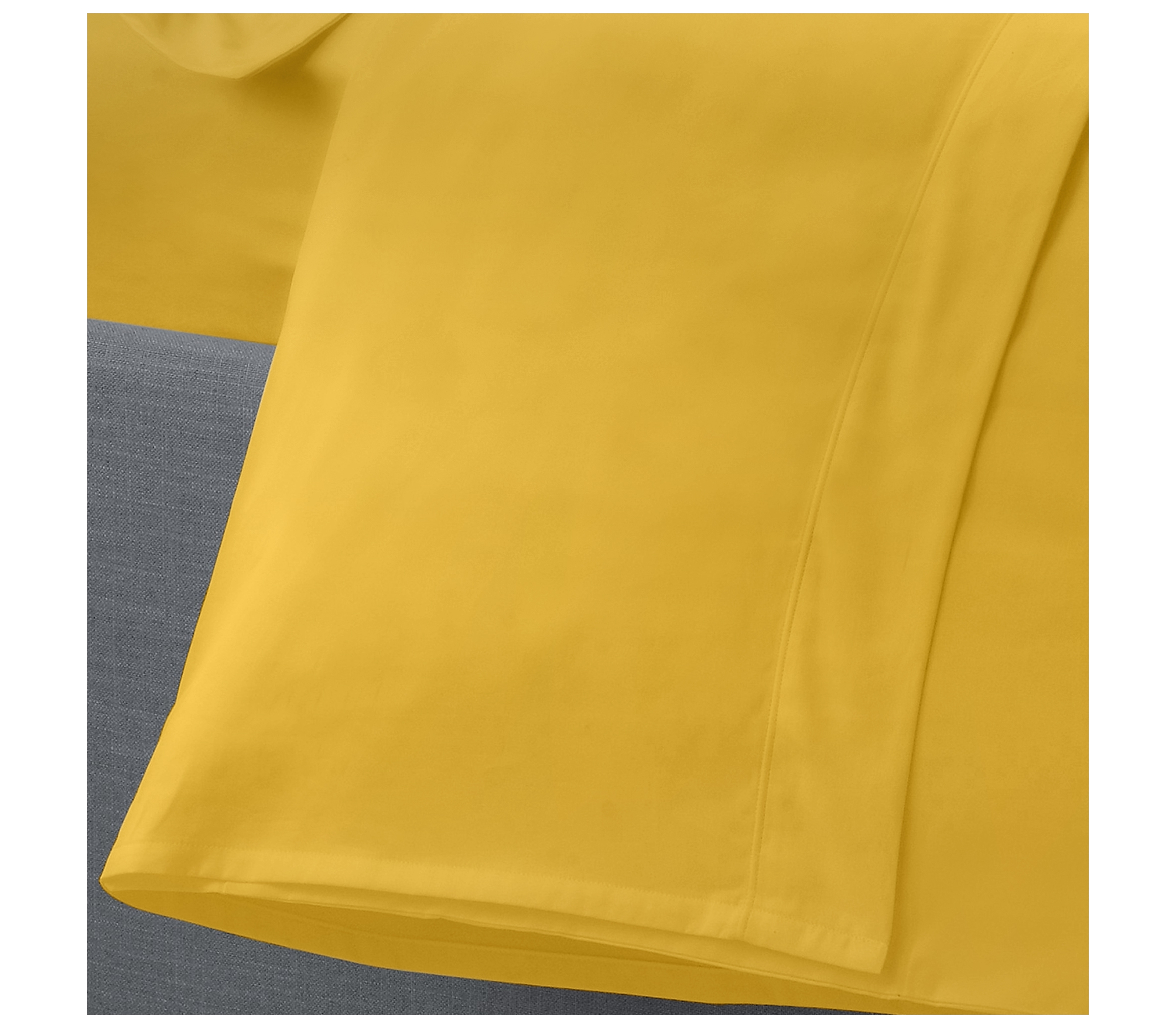 Serene Plain Dye Ochre Flat Sheet J Rosenthal & Son