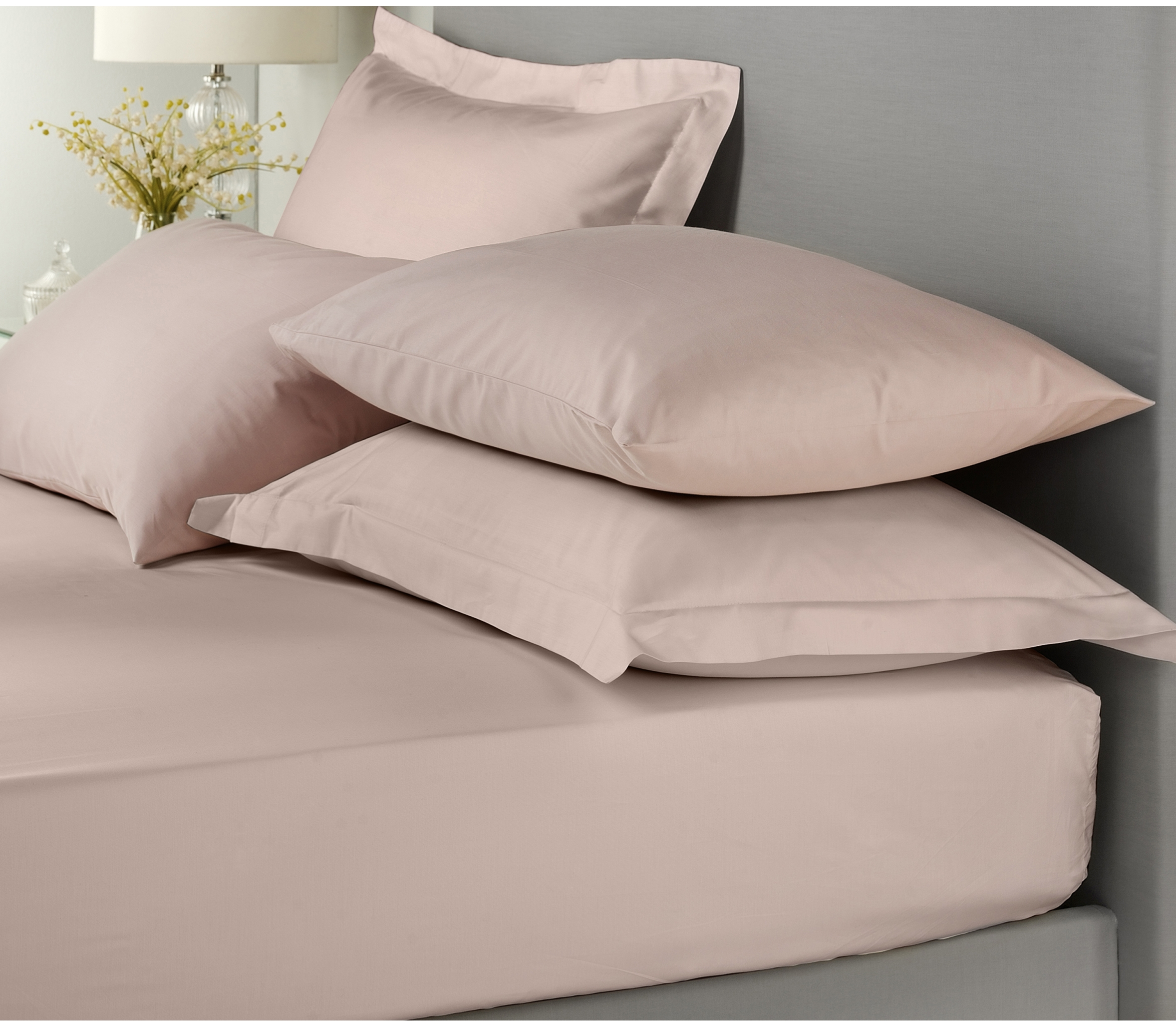 Plain dye Lilac Fitted Sheets J Rosenthal & Son