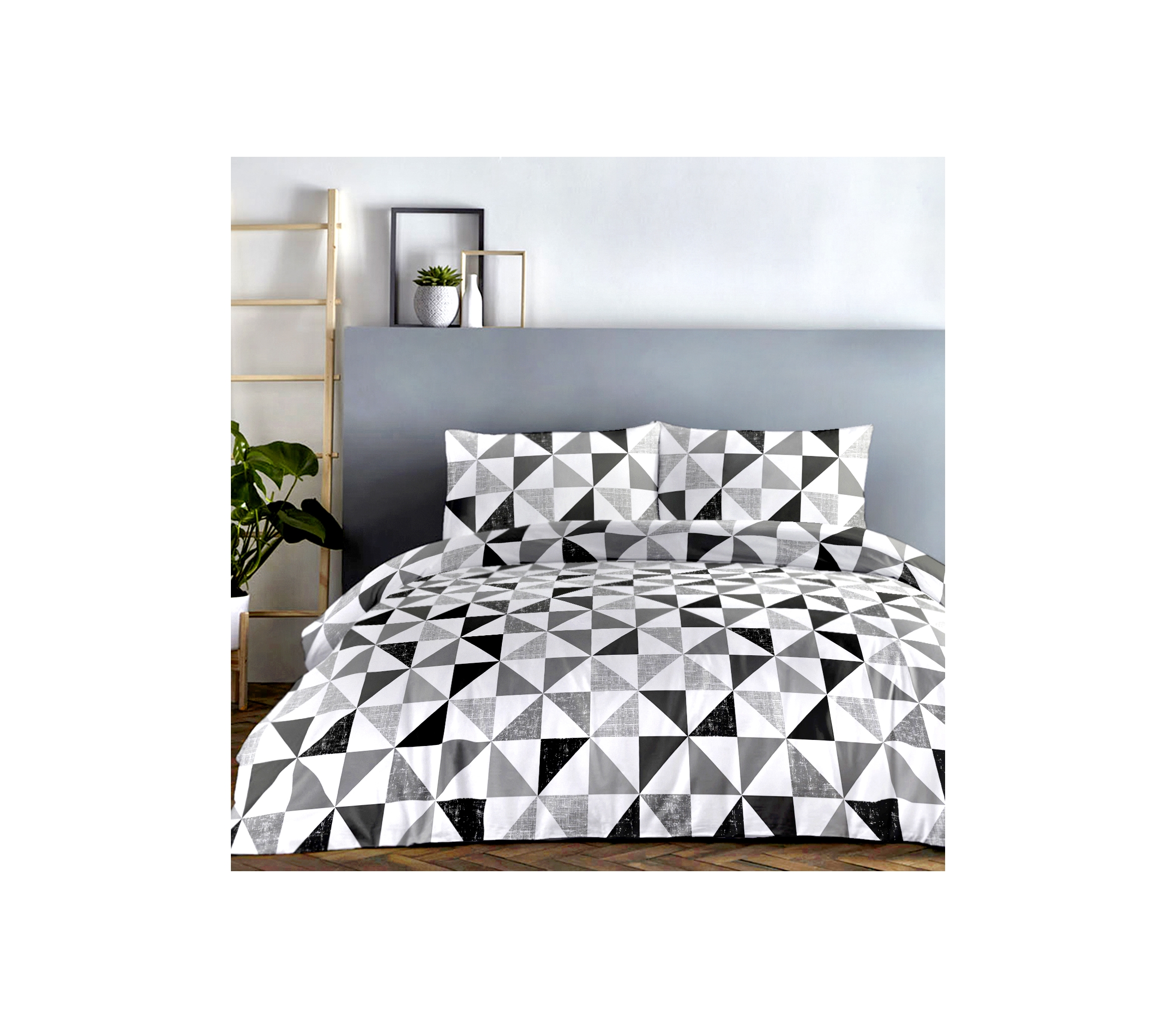 Fusion Geo Grey Duvet Cover Set J Rosenthal & Son