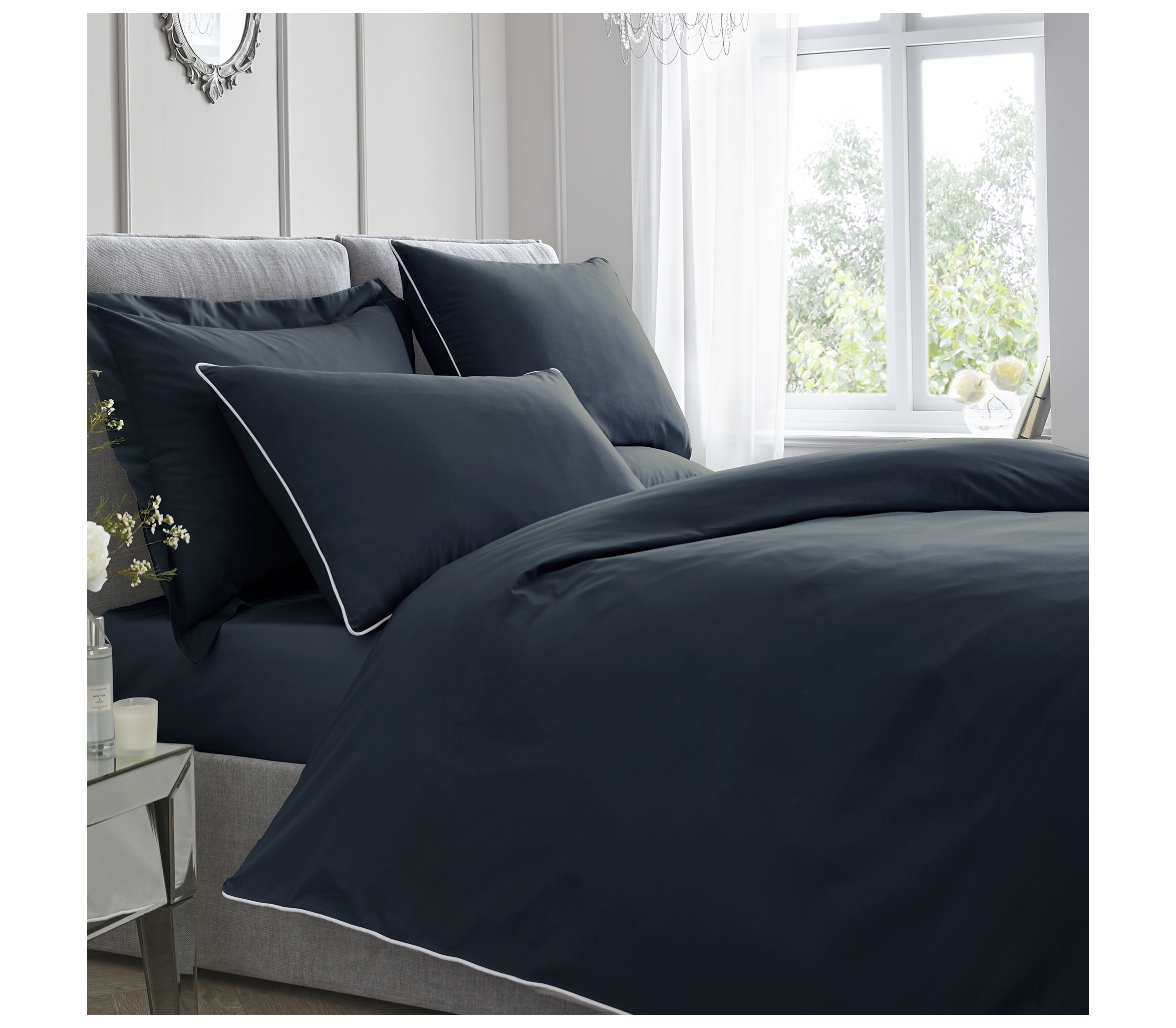 Appletree Signature Plain Dye Navy Duvet Cover Set J Rosenthal & Son