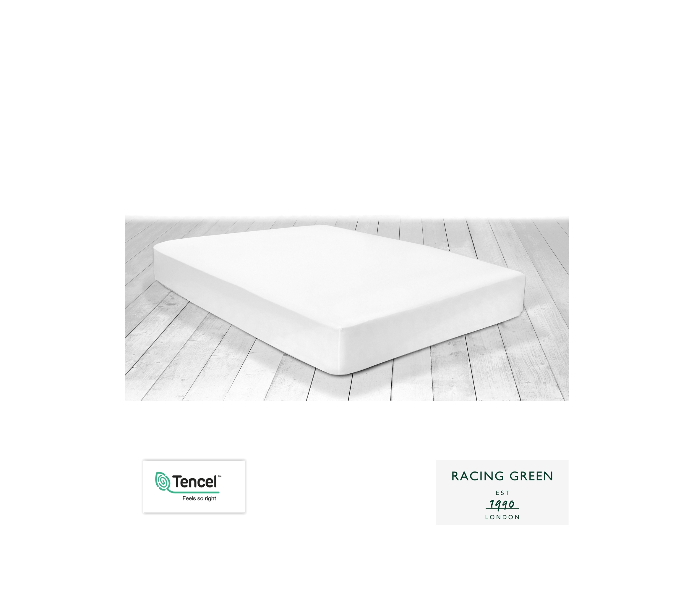 Racing Green White Stay Cool fitted Sheets J Rosenthal & Son