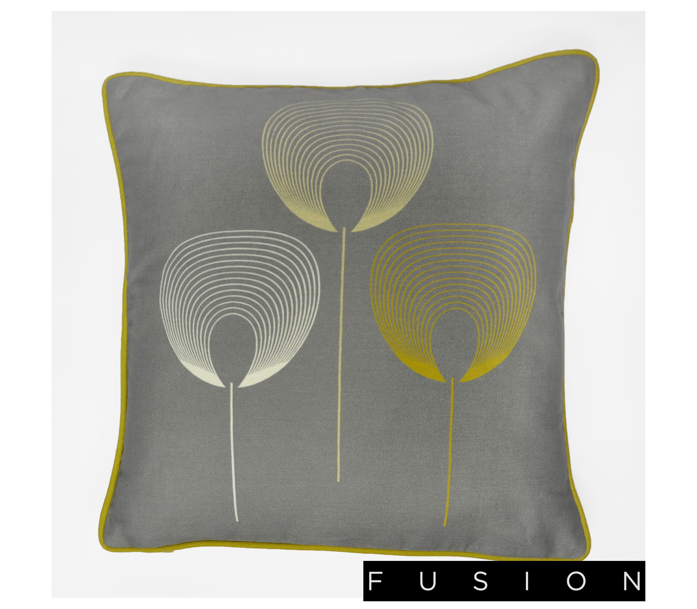 Fusion Delta Grey Cushion Cover J Rosenthal & Son