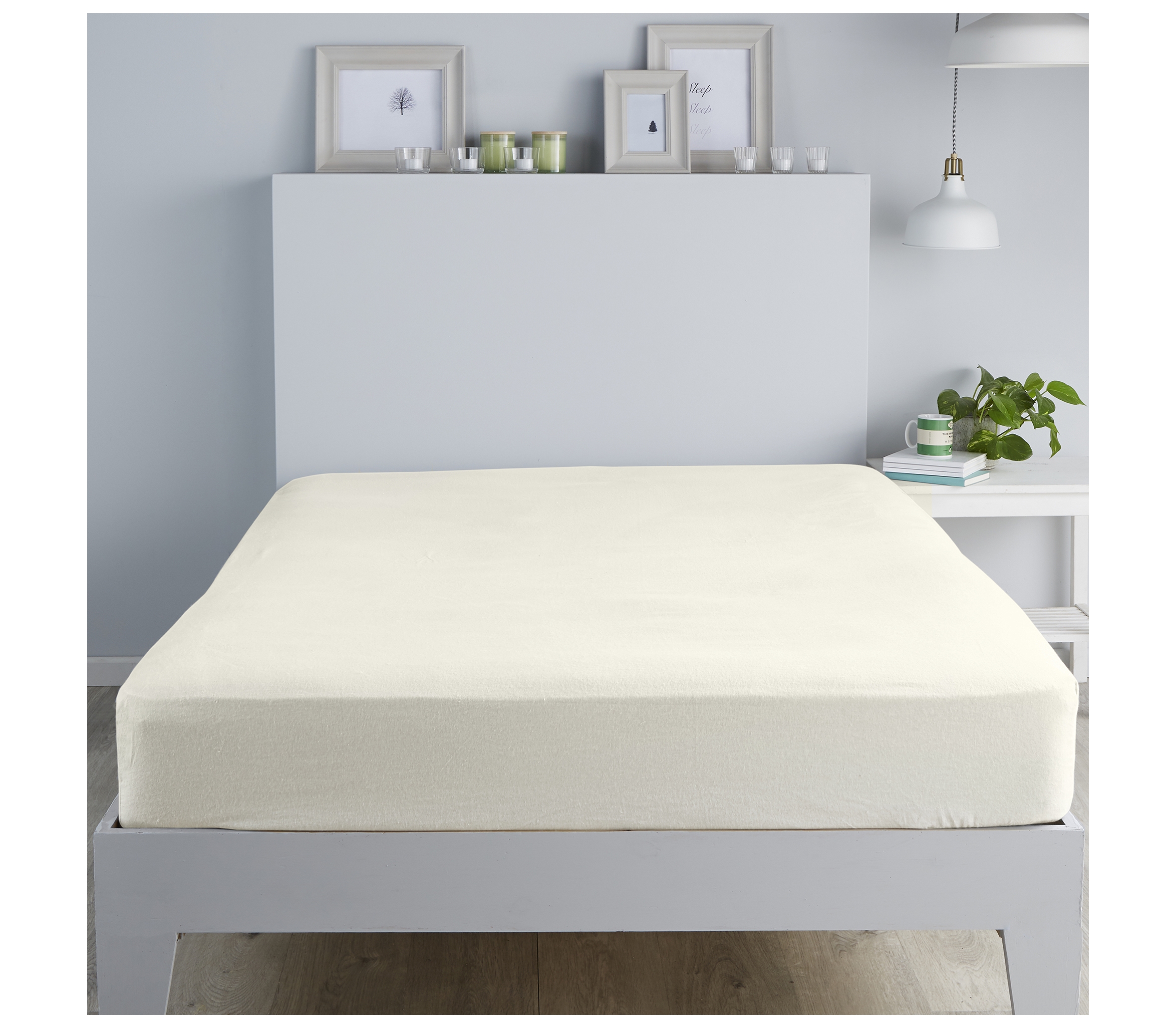 Fusion Brushed Cream Fitted Sheets J Rosenthal & Son
