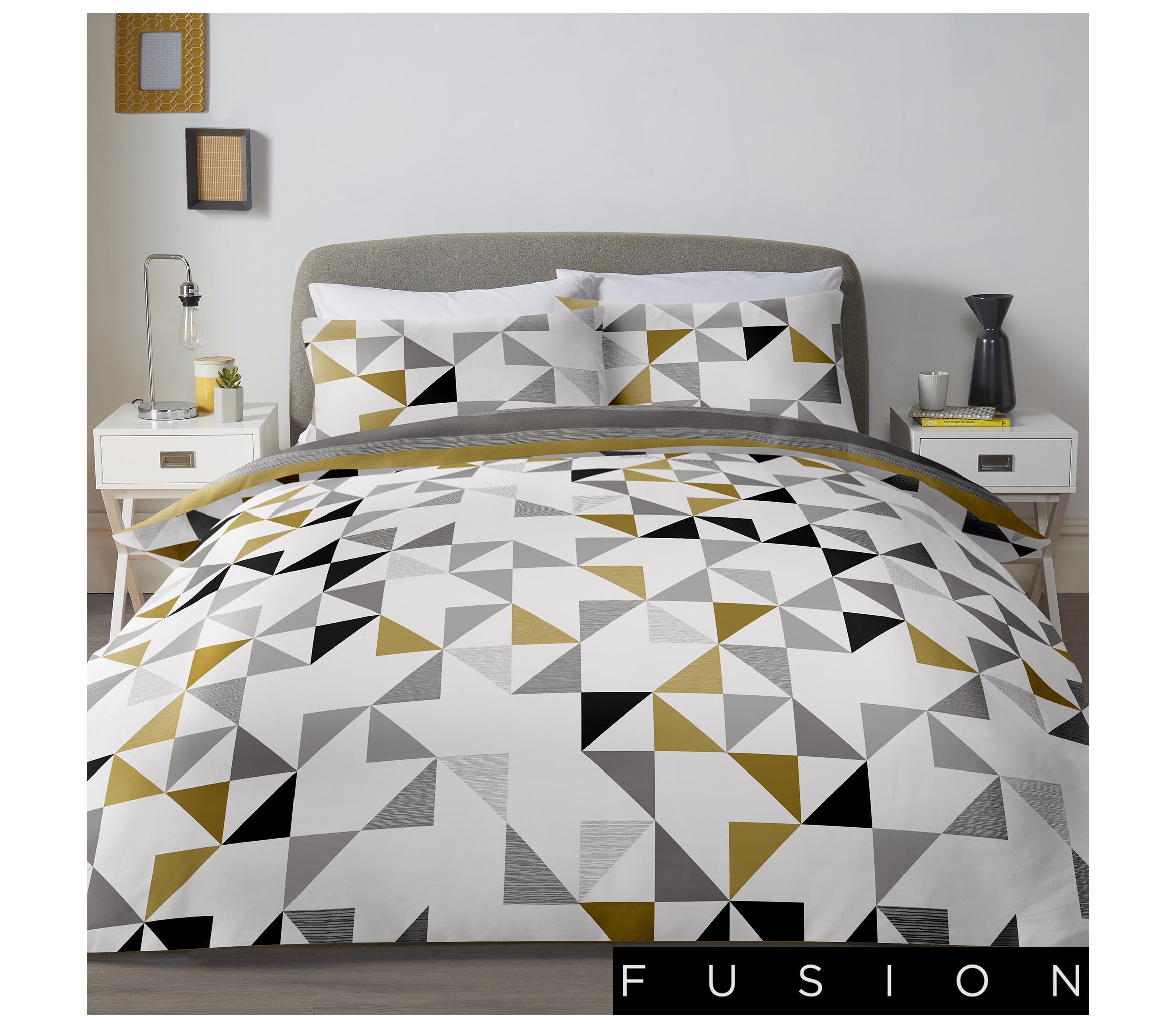 Fusion Hendra Ochre Yellow Duvet Cover Set J Rosenthal & Son