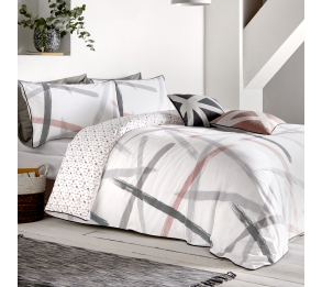 Leda - Grey & Blush Bedding