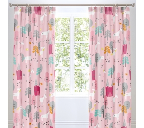 Unicornland - Pair of Pencil Pleat Curtains