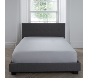 100% Cotton 400TC 38cm Deep Fitted Sheet - Silver