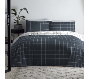 Harvard Check - Navy Bedding