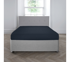 100% Cotton 35cm Deep Fitted Sheet - Navy