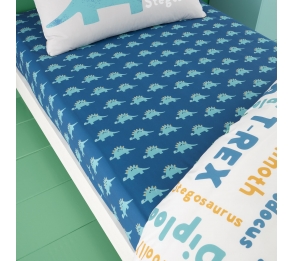 D Is For Dino - Fitted Bed Sheets (Twin Pack)