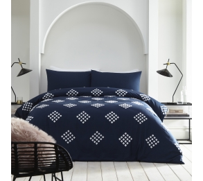 Diamond Tuft - Navy Bedding