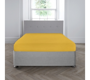 100% Cotton 35cm Deep Fitted Sheet - Ochre