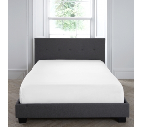 100% Cotton 400TC 38cm Deep Fitted Sheet - White