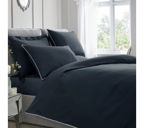 Plain Dye Duvet Cover Set - Navy