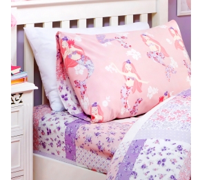 Mermaid Pink Fitted Sheet