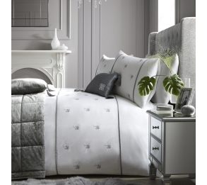 Midnight At The Oasis - White Duvet Cover Set