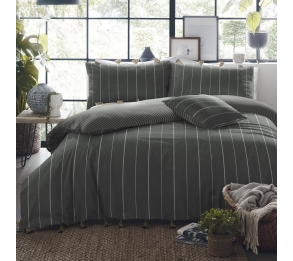 Delta Stripe - Slate Bedding