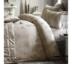 Peacock Throne Gold Duvet Cover Set