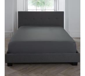 100% Cotton 28cm Fitted Sheet - Charcoal