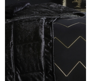 Concierge Black Crushed Velvet Bedspread