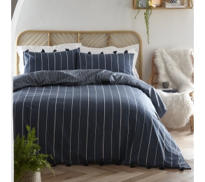 Delta Stripe - Ink Blue Bedding