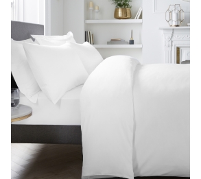 Plain Dye 400TC Duvet Cover Set - White
