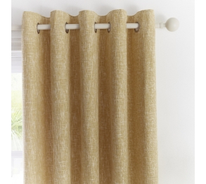 Boucle - Ochre Eyelet Curtains