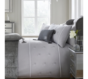 Midnight At The Oasis - Grey Duvet Cover Set