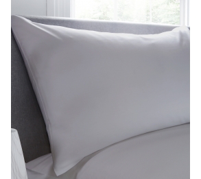 100% Cotton 400TC Pair of Housewife Pillowcases - Silver