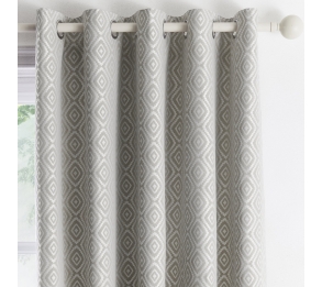 Asha - Grey Eyelet Curtains
