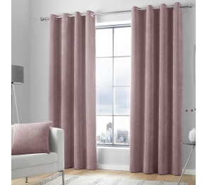 Kilbride Cord - Blush Eyelet Curtains