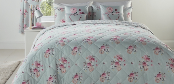 Penelope Duck Egg Bedspread