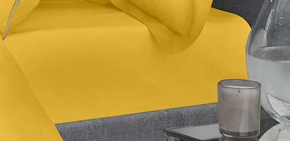 100% Cotton 28cm Deep Fitted Sheets - Ochre