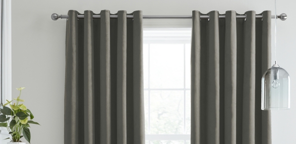 Montrose - Slate Eyelet Curtains
