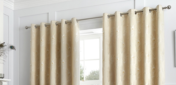 Feather - Natural Eyelet Curtains