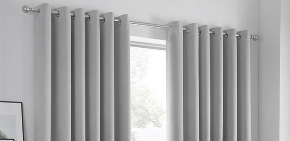 Strata - Silver Dimout Curtains