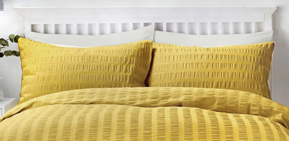 Seersucker - Ochre Bedding