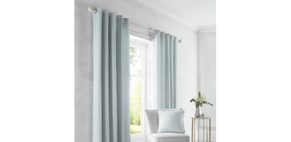 Tiffany - Duck Egg Eyelet Curtains