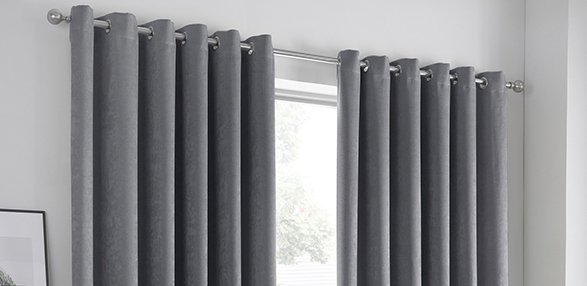 Strata - Charcoal Dimout Curtains