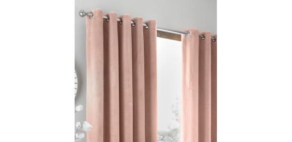 Brigitte - Blush Eyelet Curtains