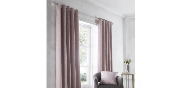 Telford - Blush Eyelet Curtains