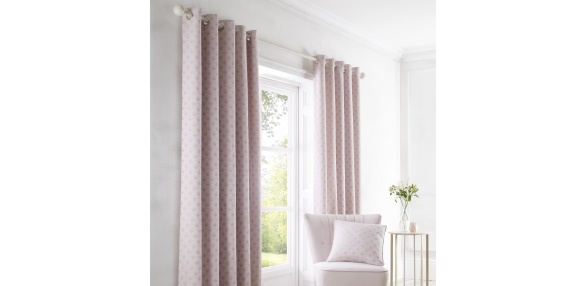 Tiffany - Blush Eyelet Curtains