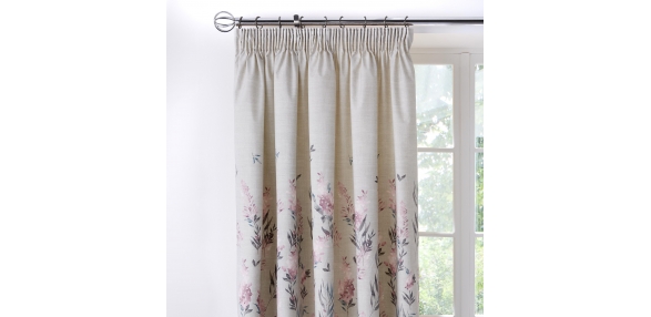 Nadine - Pink Pencil Pleat Curtains