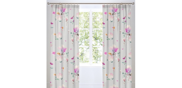 Jessica - Pink Pencil Pleat Curtains