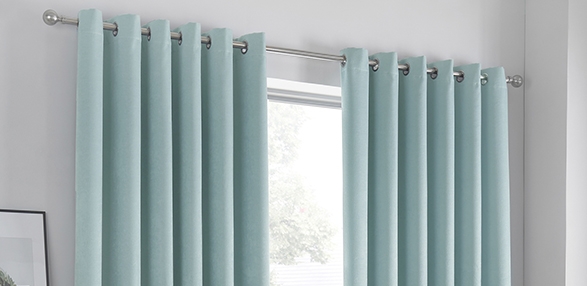 Strata - Duck Egg Dimout Curtains