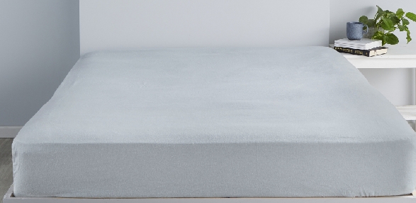 Brushed Fitted Sheets - Silver