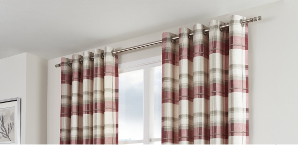Balmoral Check - Ruby Curtains