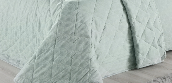Nouveau Fan Duck Egg - Bedspread