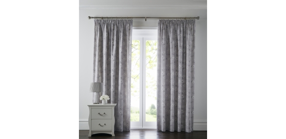 Freya - Grey Pencil Pleat Curtains