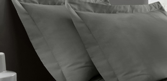 Charcoal - Oxford Pillowcase (Twin Pack)